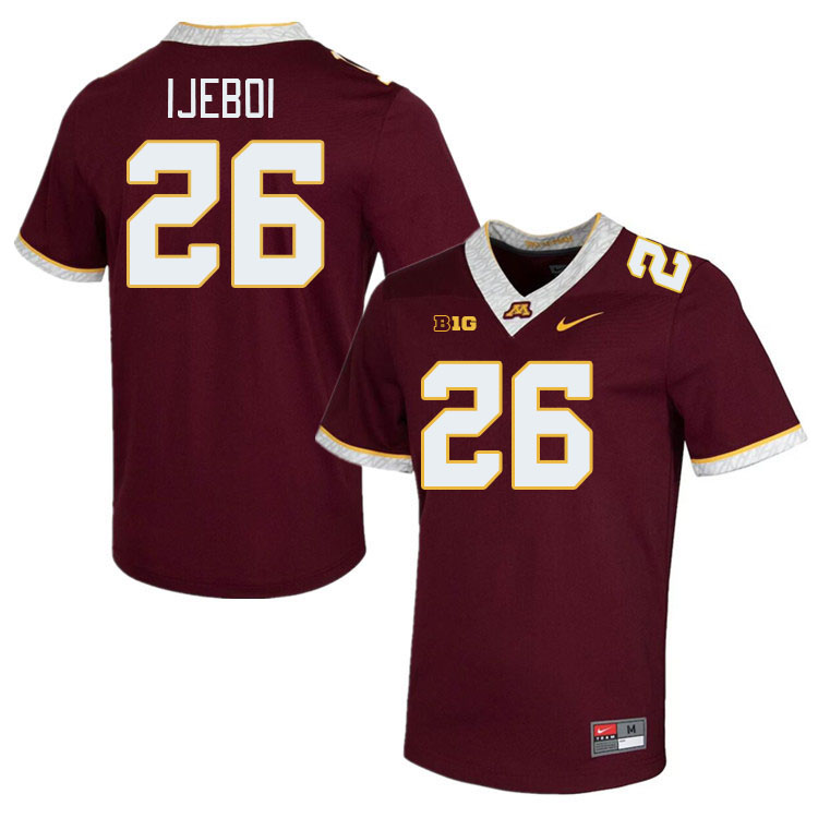 Men #26 Fame Ijeboi Minnesota Golden Gophers College Football Jerseys Stitched-Maroon